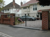 Simple Drive Gates with Matching Railings